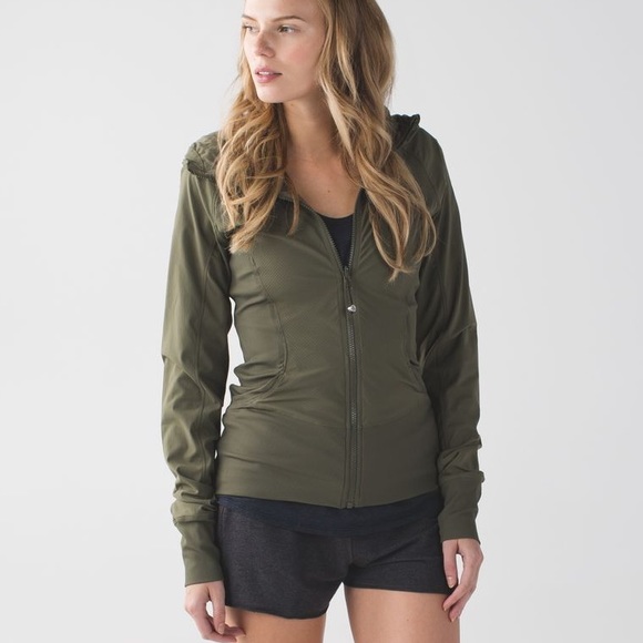 Lululemon In Flux Jacket Fatigue Green Size 6 - Picture 4 of 12